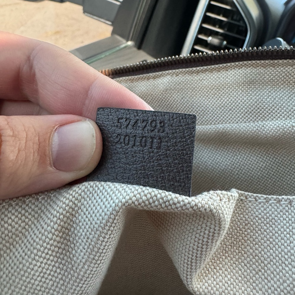 Gucci New York Laptop work bag brown and beige leather - Picture 4 of 4